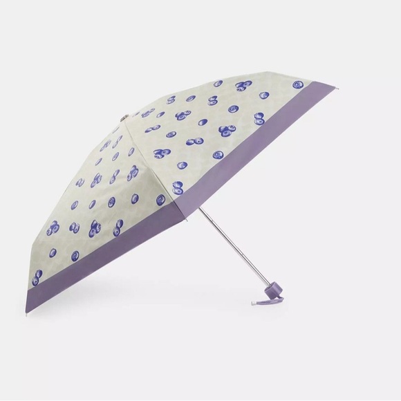 NWT Coach Mini Umbrella In Signature Blueberry Print - Picture 1 of 3